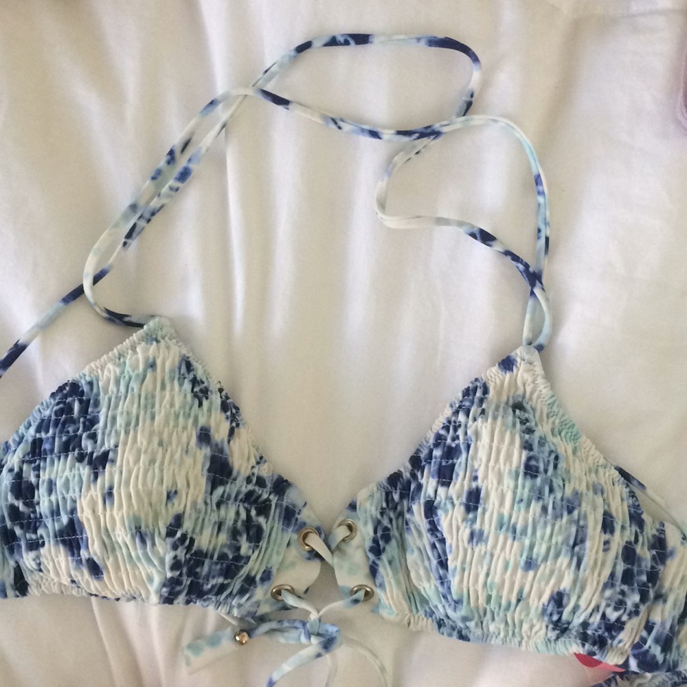Victoria secret blue tie dye bikini top